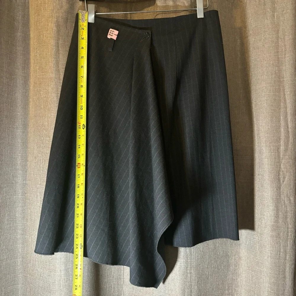 United Colors Of Benetton pinstripe wrap skirt